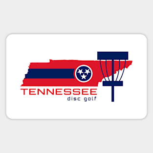 Tennessee Disc Golf - State Shape Red Magnet